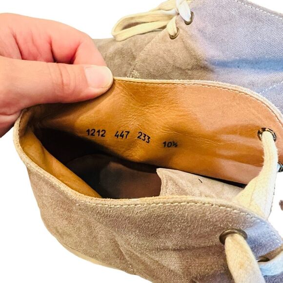 JOHN VARVATOS Size 10 1/2 suede Grey Lace Up Desert Boots chukka shoes men’s - Picture 7 of 9